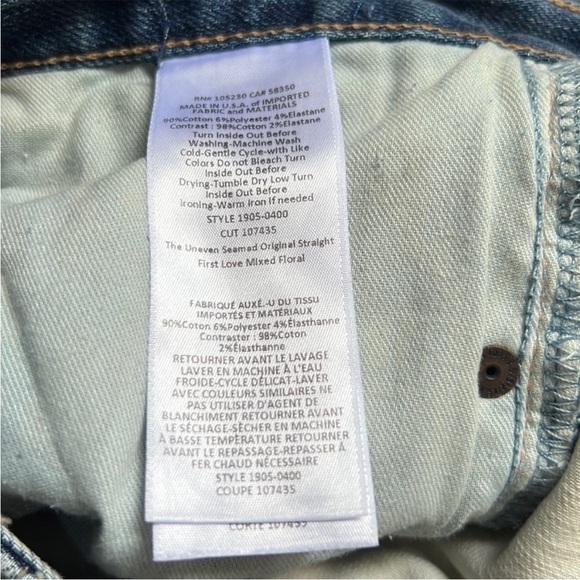 NWOT Current/Elliott The Uneven Seamed Original in First Love Mixed Floral - Picture 12 of 13